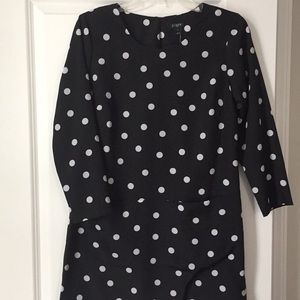 NWT J Crew polka dot shift dress size 2